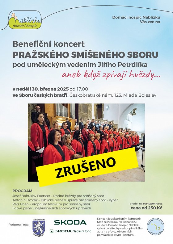 Benefiční koncert Pražského smíšeného sboru